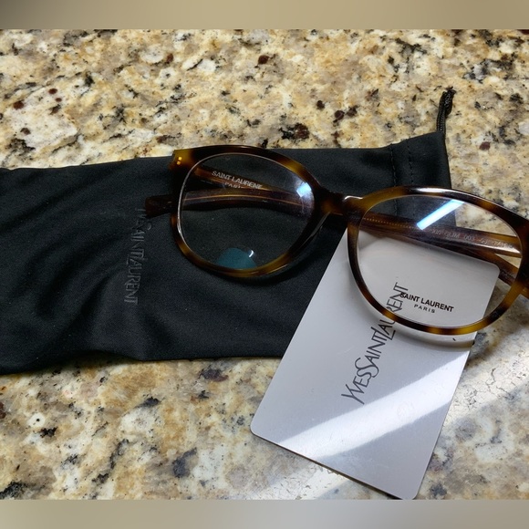Saint Laurent tortoise Eyeglasses frame 53[]17 145. Comes with dust bag. NWT. - Picture 3 of 6